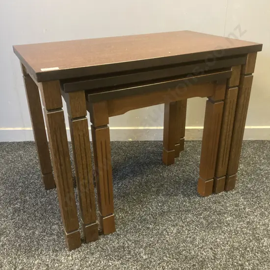 Nest of Three Mahogany Tables