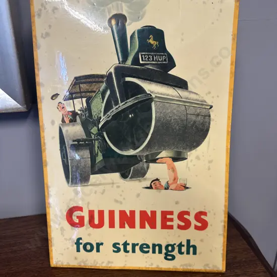 Guinness Metal Advertising Poster H38,W26cm.