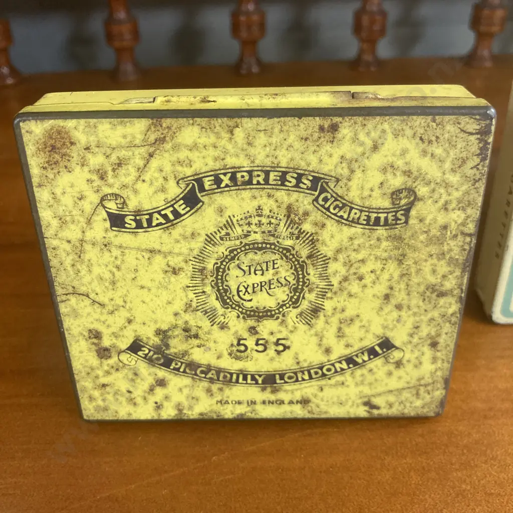 Vintage British Cigarette Tins - Ardath Tobacco Co 'State Express 555' &  Abdulla 'Cooltipt' (Not Saleable Donated) Image 1++