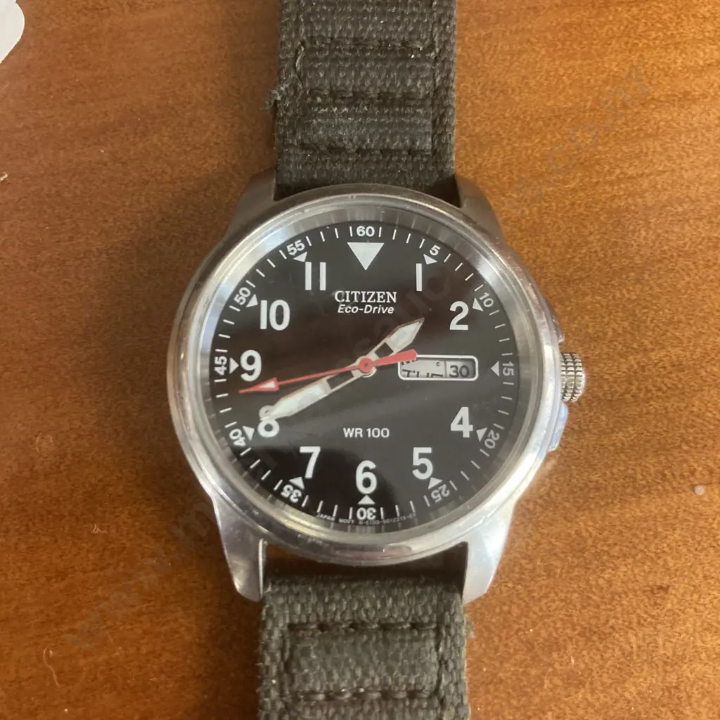 Citizen Eco-Drive Gents WR100 Watch #292050013 Image 1++