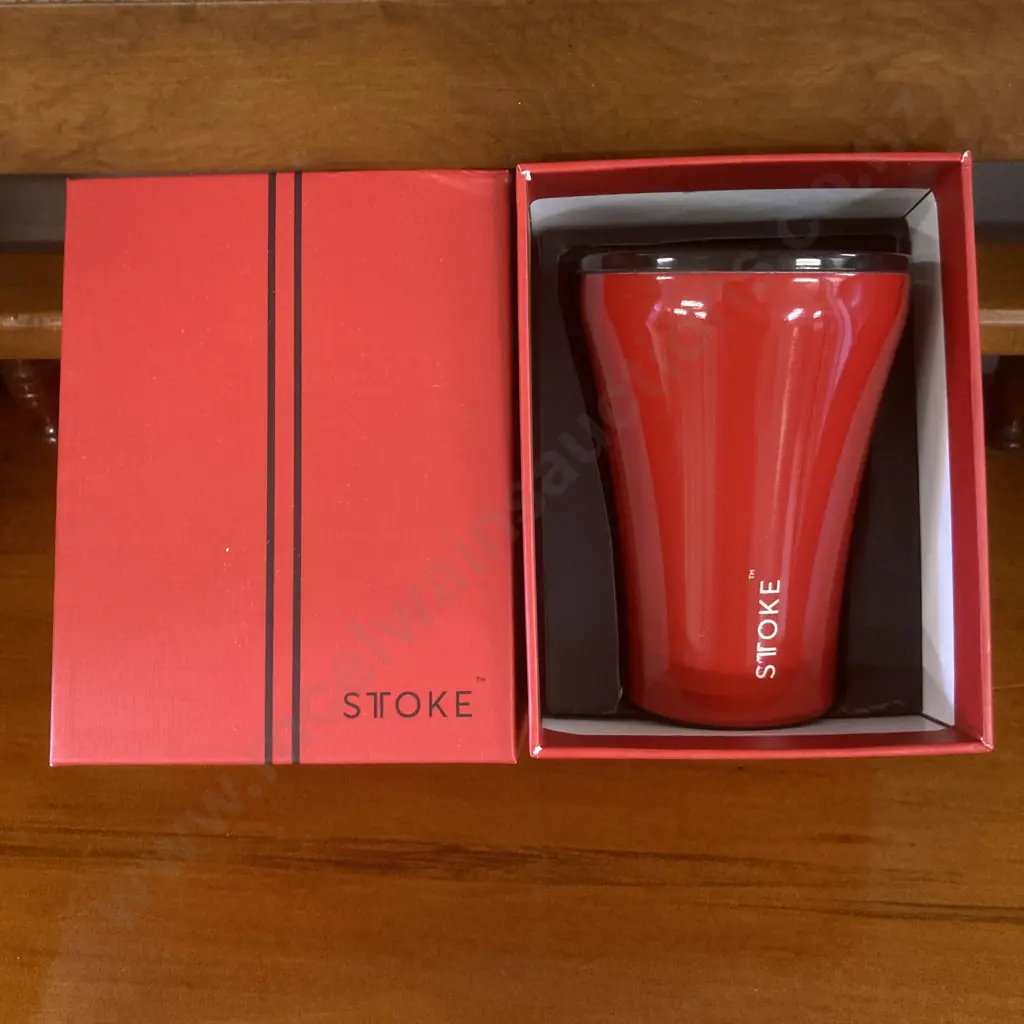 Sttoke Shatterproof Ceramic Reusable Cup - Red Image 1++