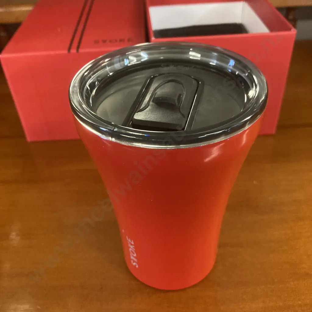 Sttoke Shatterproof Ceramic Reusable Cup - Red Image 1++