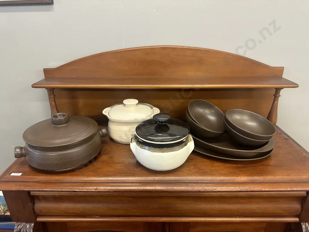 Pottery Items Including Casserole Dishes, Serving Platters Etc(Donated) Image 1++