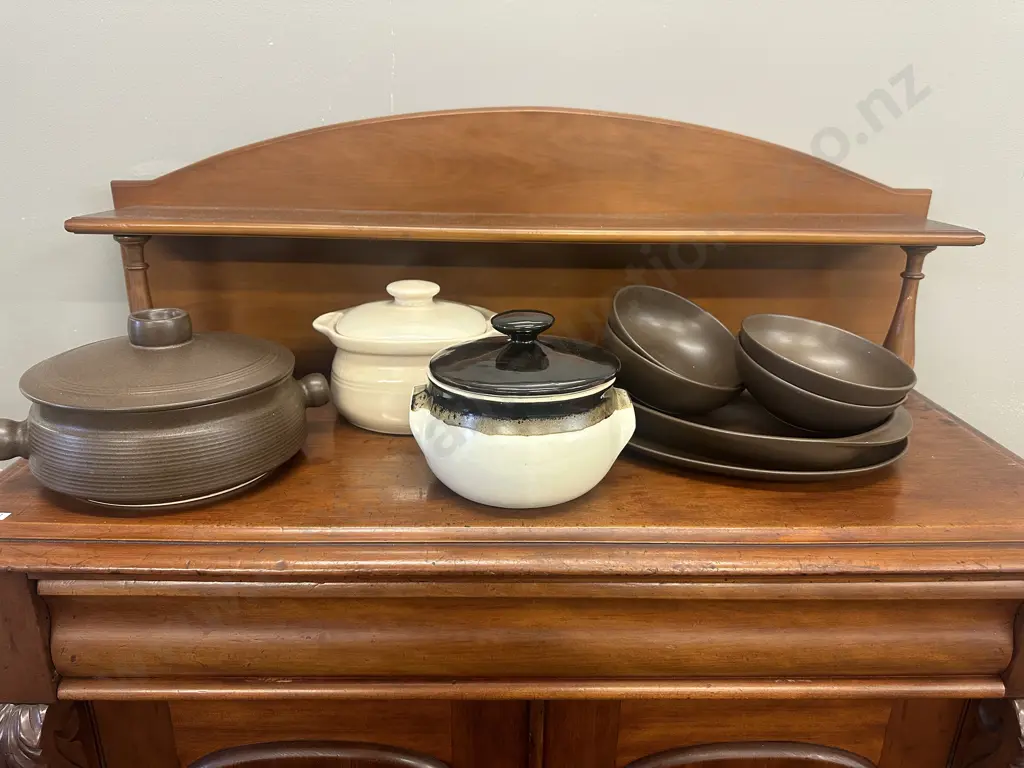 Pottery Items Including Casserole Dishes, Serving Platters Etc(Donated) Image 1++