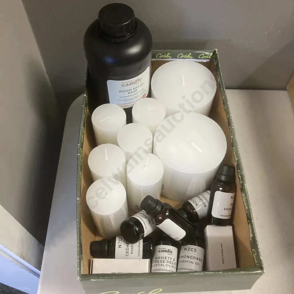 Box Lot Candle Sundries & Essential Oils Image 1++