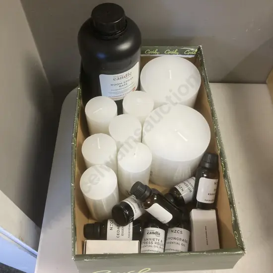 Box Lot Candle Sundries & Essential Oils