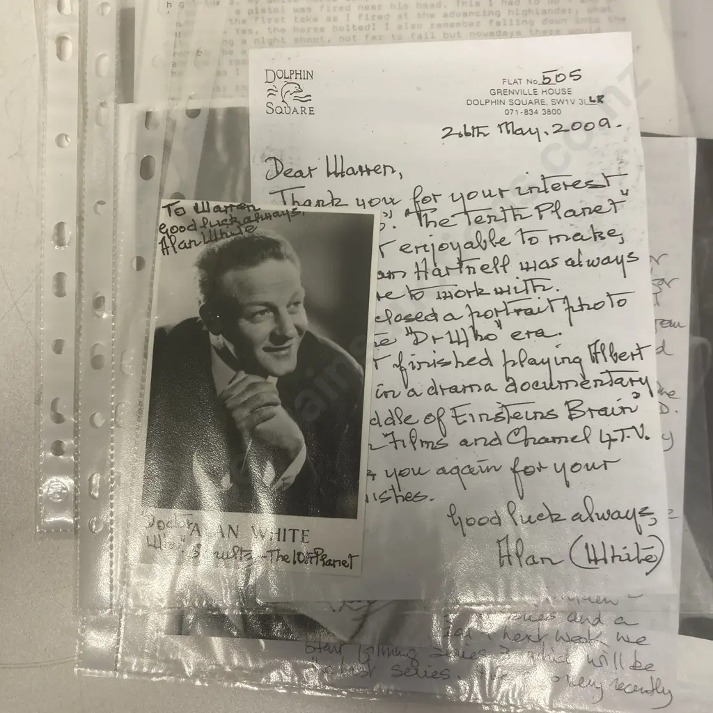Dr Who Autographs, Correspondence, Signed Photos Etc Image 1++