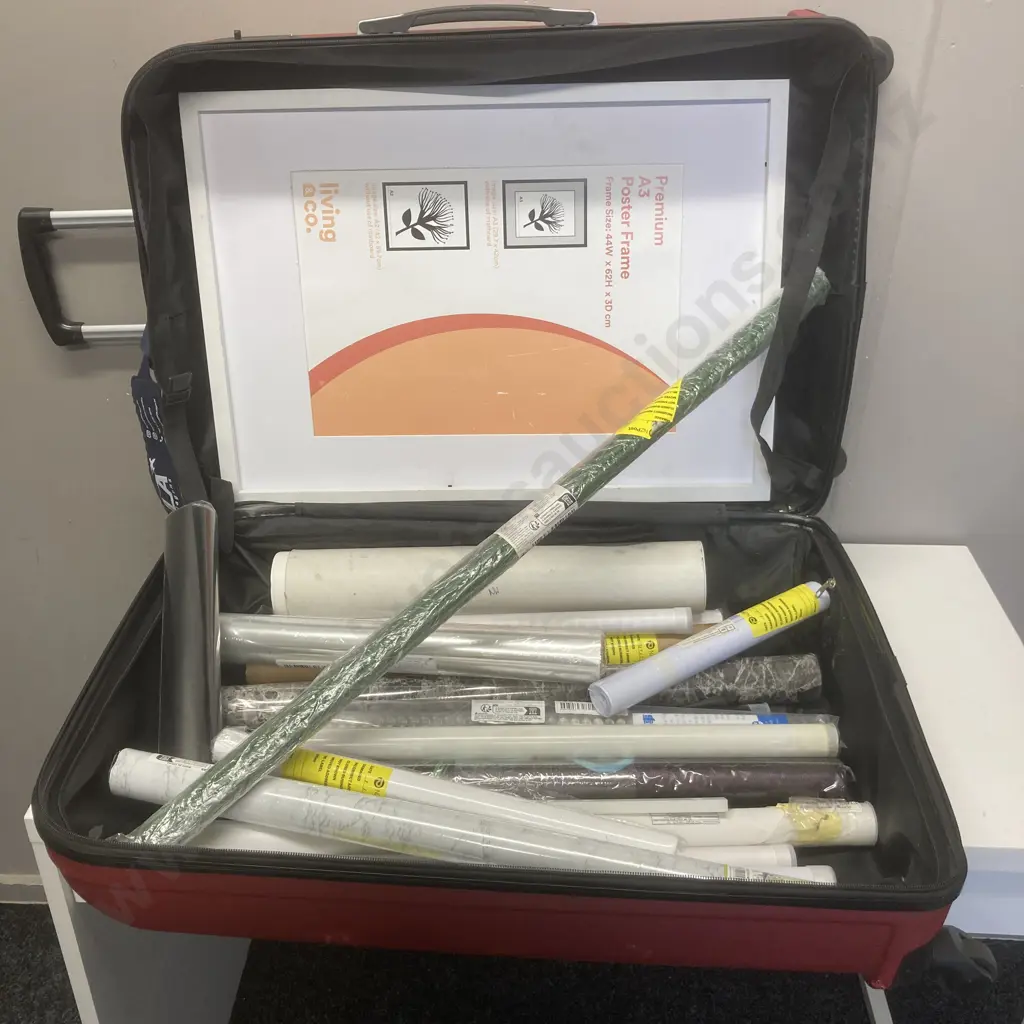 Sestini Suitcase (As Found) Posters Etc With Pemium A3 Poster Frame & Garden Stakes Image 1++