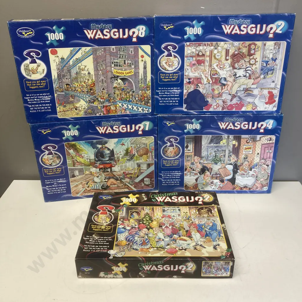 Jigsaws x 5 - Mystery WASGIJ? 1, 2, 4, 8 & Christmas WASGIJ? Image 1++