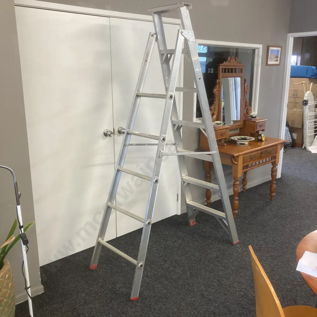 Aluminium Extension Step Ladder. 207cm Image 1++
