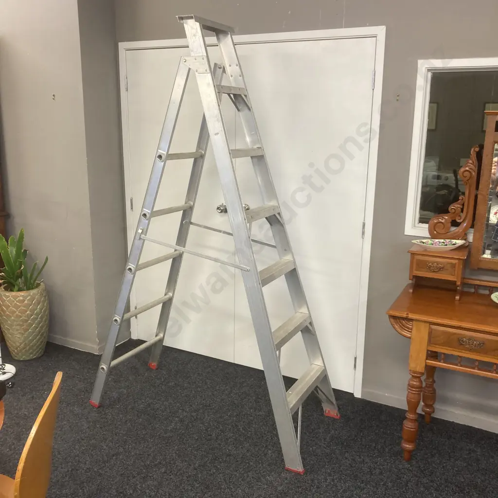 Aluminium Extension Step Ladder. 207cm Image 1++