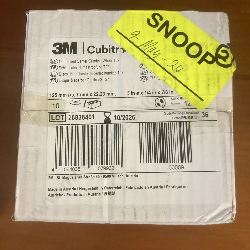 Lot of 20 x 3M Cubitron3 Depressed Center Grinding Wheels T27 -125x7x22,23mm (2 x Boxes of 10) Image 1++