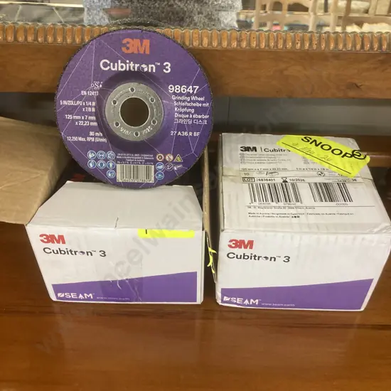 Lot of 20 x 3M Cubitron3 Depressed Center Grinding Wheels T27 -125x7x22,23mm (2 x Boxes of 10)