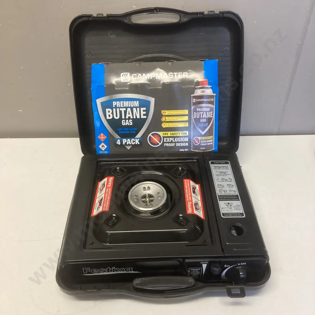 Festiva Camp Stove & Butane Canisters Image 1++