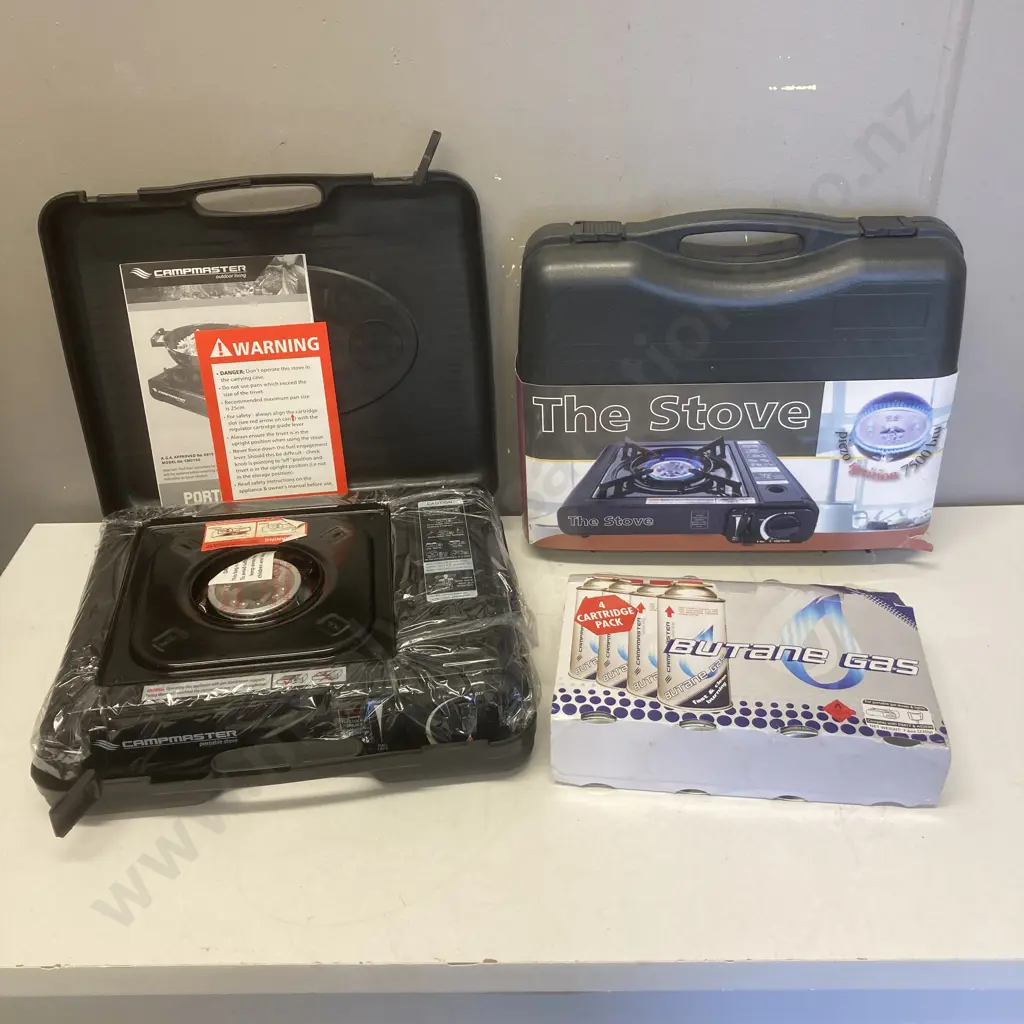 Campmaster Portable Stove, The Stove Portable Stove, 3 x Butane Cartridges Image 1++