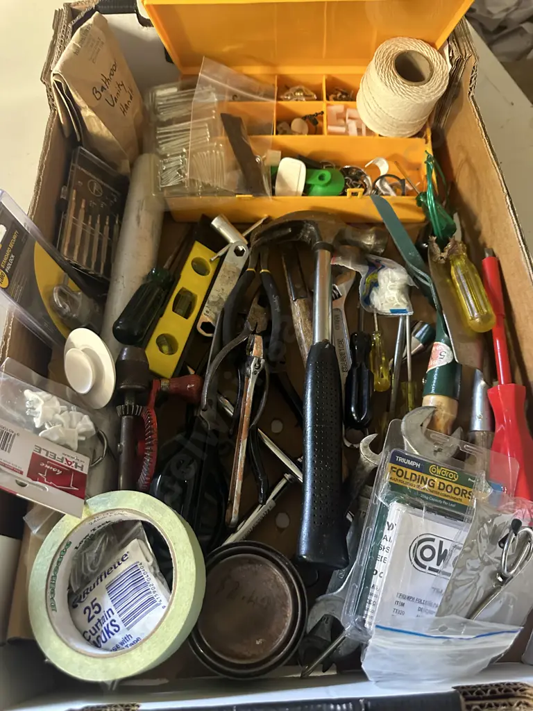 Assorted Hand Tools, Hardware Etc Image 1++