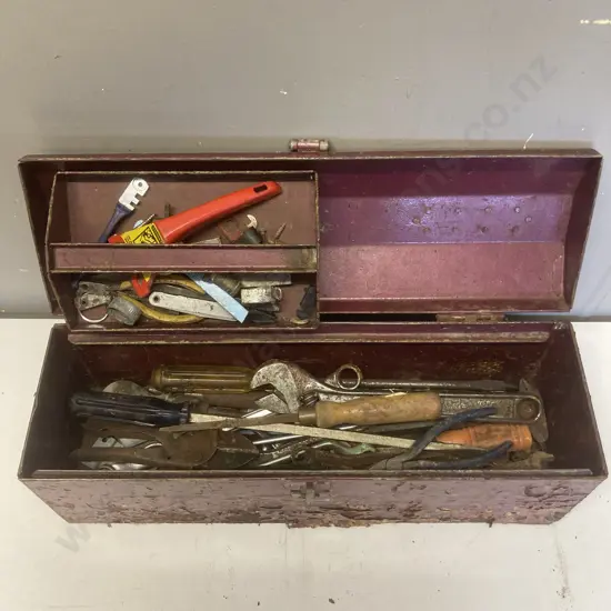 Steel Toolbox With Tools