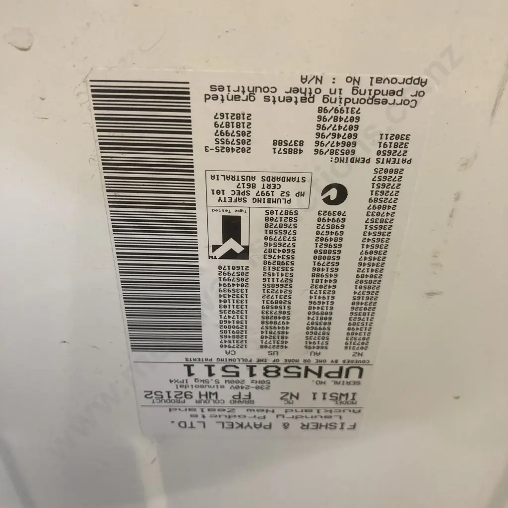 Fisher & Paykel IW511 Intuitive Top Load Washing Machine, #UPN581511 Image 1++