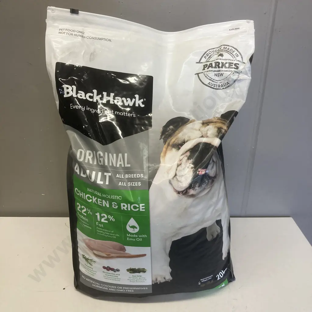 BlackHawk Original Adult Natural Holistic Chicken & Rice 20Kg Image 1++