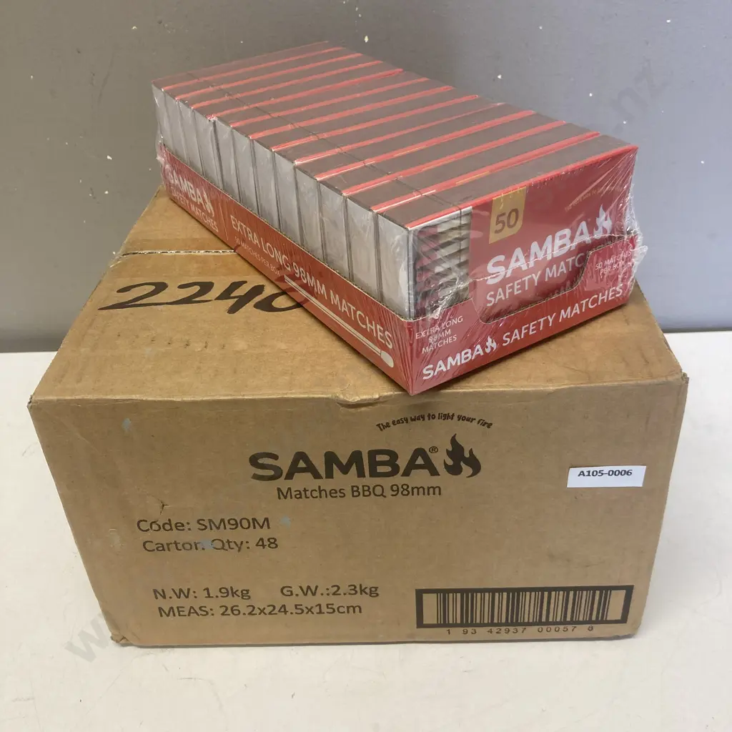 Samba Matches BBQ 98mm - 48 Boxes of 50 matches Image 1++