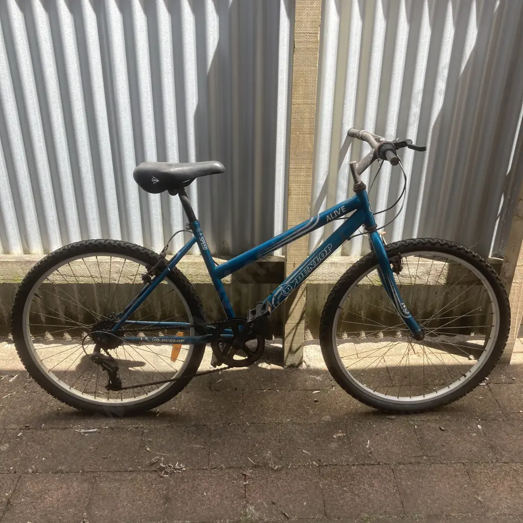 Vintage Green & White Dunlop Alive Bike - 6 Speed Image 1++