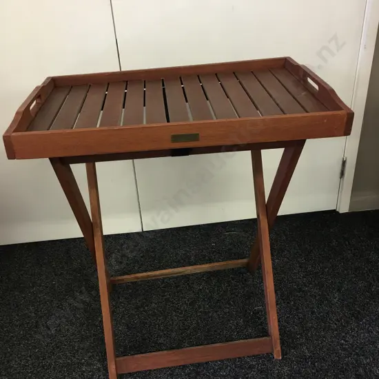 Indoors Out Brand Teak Butlers Tray & Folding Stand