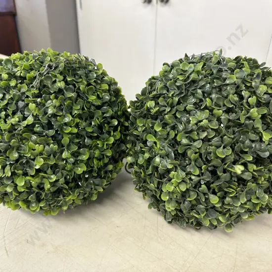 Pair Of Decorative Buxus Balls