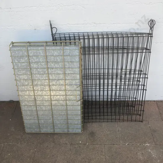 Small Collapsible Dog Crate & Black Pen