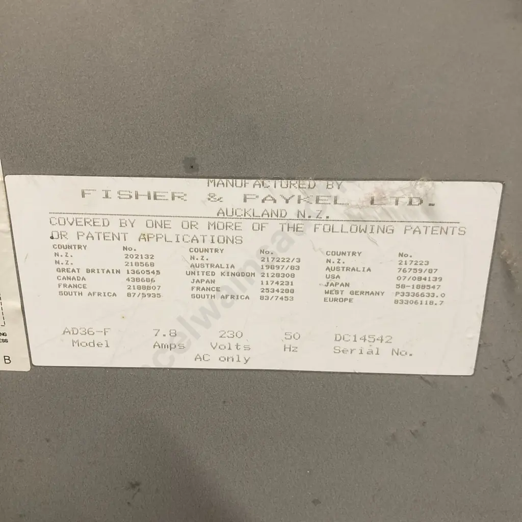 Fisher & Paykel Frigidaire AD36-F Compact Dryer Image 1++
