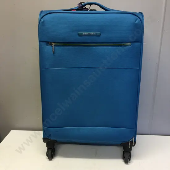 Blue Swiss Gear Expandable Travel Case On Wheels. 67 x 43cm