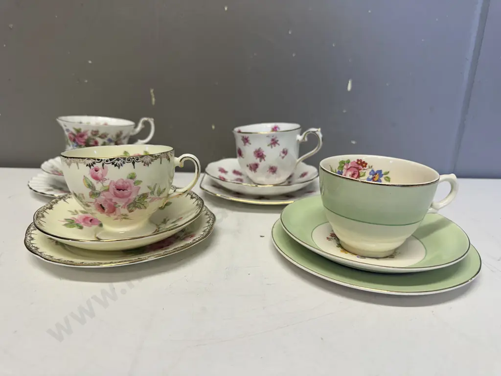 Vintage Trios x 4 Including Royal Albert Etc Image 1++