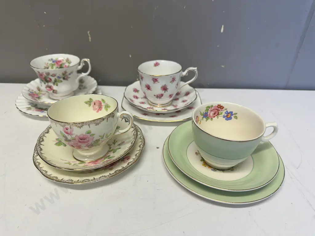 Vintage Trios x 4 Including Royal Albert Etc Image 1++