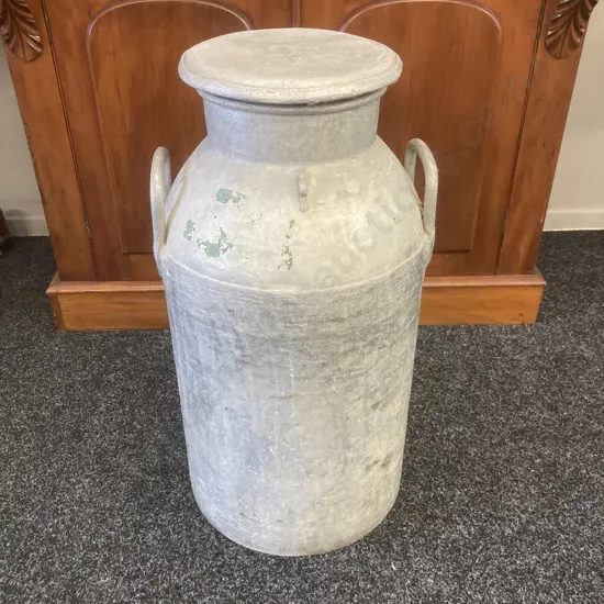 Vintage Aluminium Milk Churn. 67 x 34cm