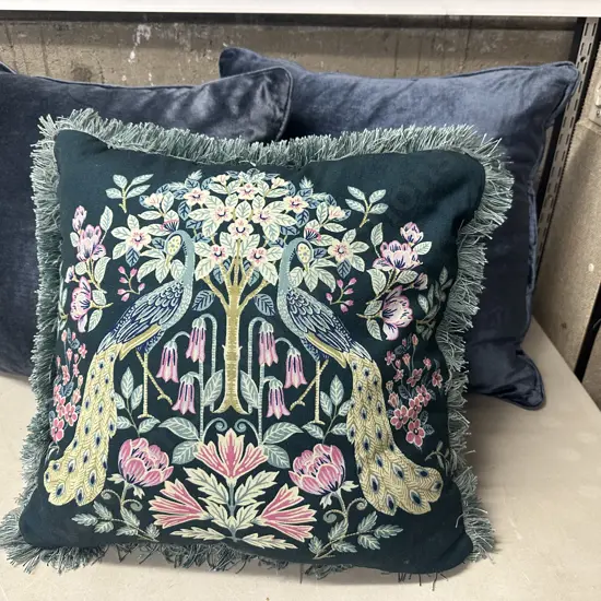 Cushions x3 Blue Tones