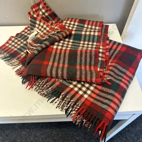 Small Vintage Woollen Glenmark Travel Rug