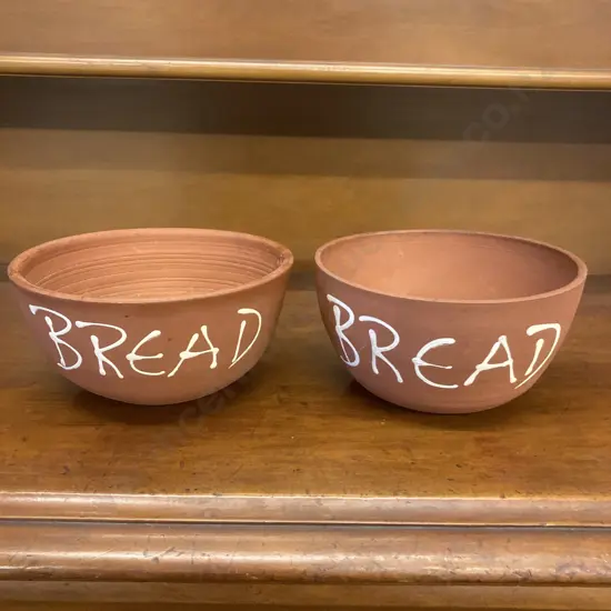 Pair of Crespin Pottery Bread Proving Bowls - Havelock North, NZ