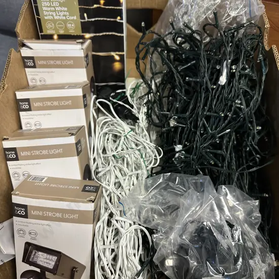 Home & C0 Mini Strobe Lights, Anko String Lights Etc