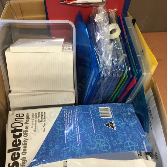 Box Of Stationery Items