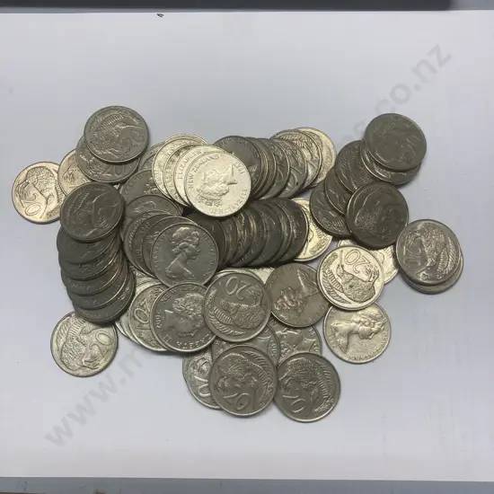 New Zealand 20 Cent Coins (sold with -05)