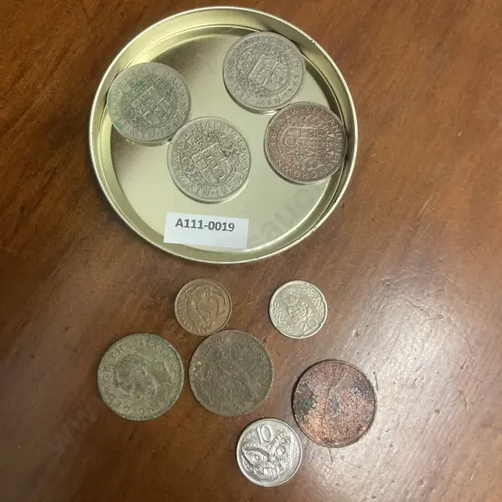 NZ Half Crowns 1947 to 1950, 1950 & 1952 Pennies, 1967 2 Cents, 2008 20 Cents, 2003 10 Cents