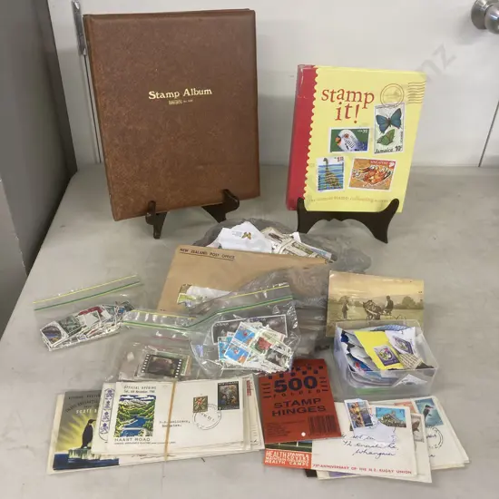 Stamps, Album, First Day Covers, Postcards Etc