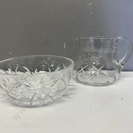 Crystal Fruit Bowl & Pitcher