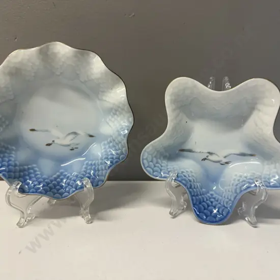 Vintage Royal Copenhagen B&G Dishes Ruffled Edge & Star Shape
