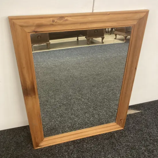 Rectangular Wall Mirror With A Rimu Frame. 73 x 57cm (Trendy NZ)