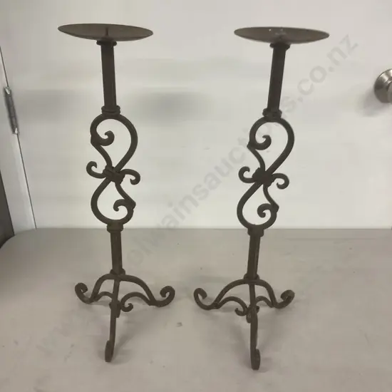 Pair of ornate Candle Holders. 45cm