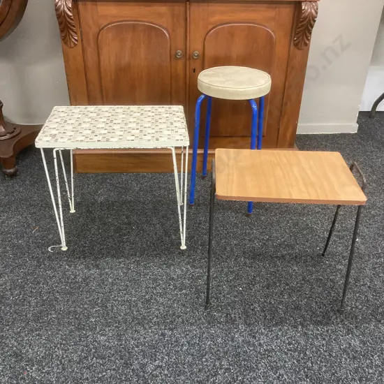 Vintage Stool & Occasional Tables