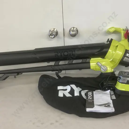 Ryobi One+ 18V Brushless Blower Vac With Charger & 5.0Ah Battery