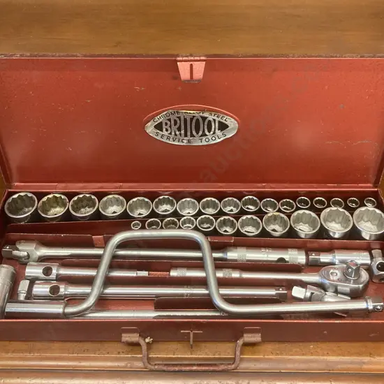 Vintage Britool 1/2" Drive 39 Piece Socket Set - BS, Whitworth, AF, Made In England