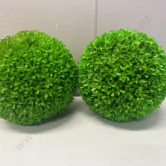 Pair Of Artificial Buxus Balls
