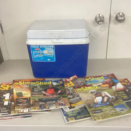 Lot of 16 SHED Magazines & Rubbermaid 24-Quart Ice Chest